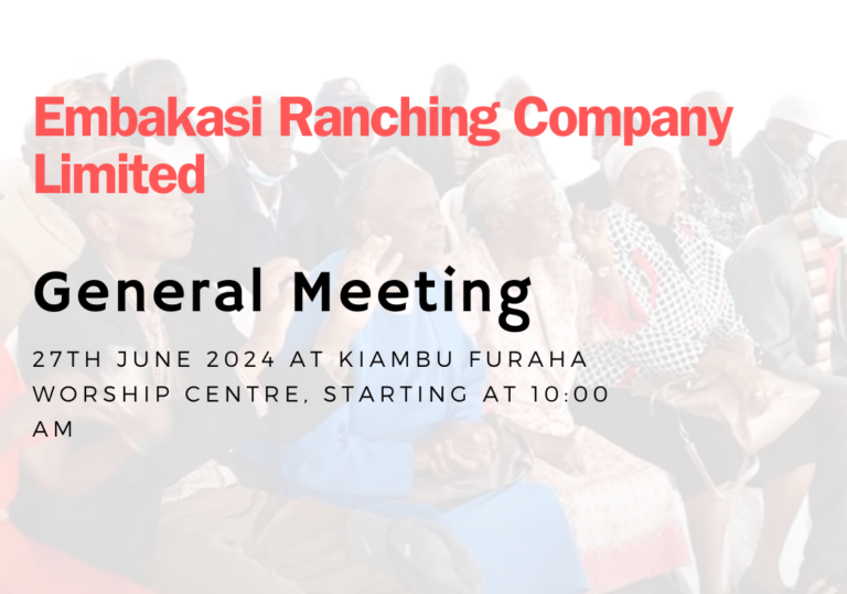 Notice to Shareholders of Embakasi Ranching Company